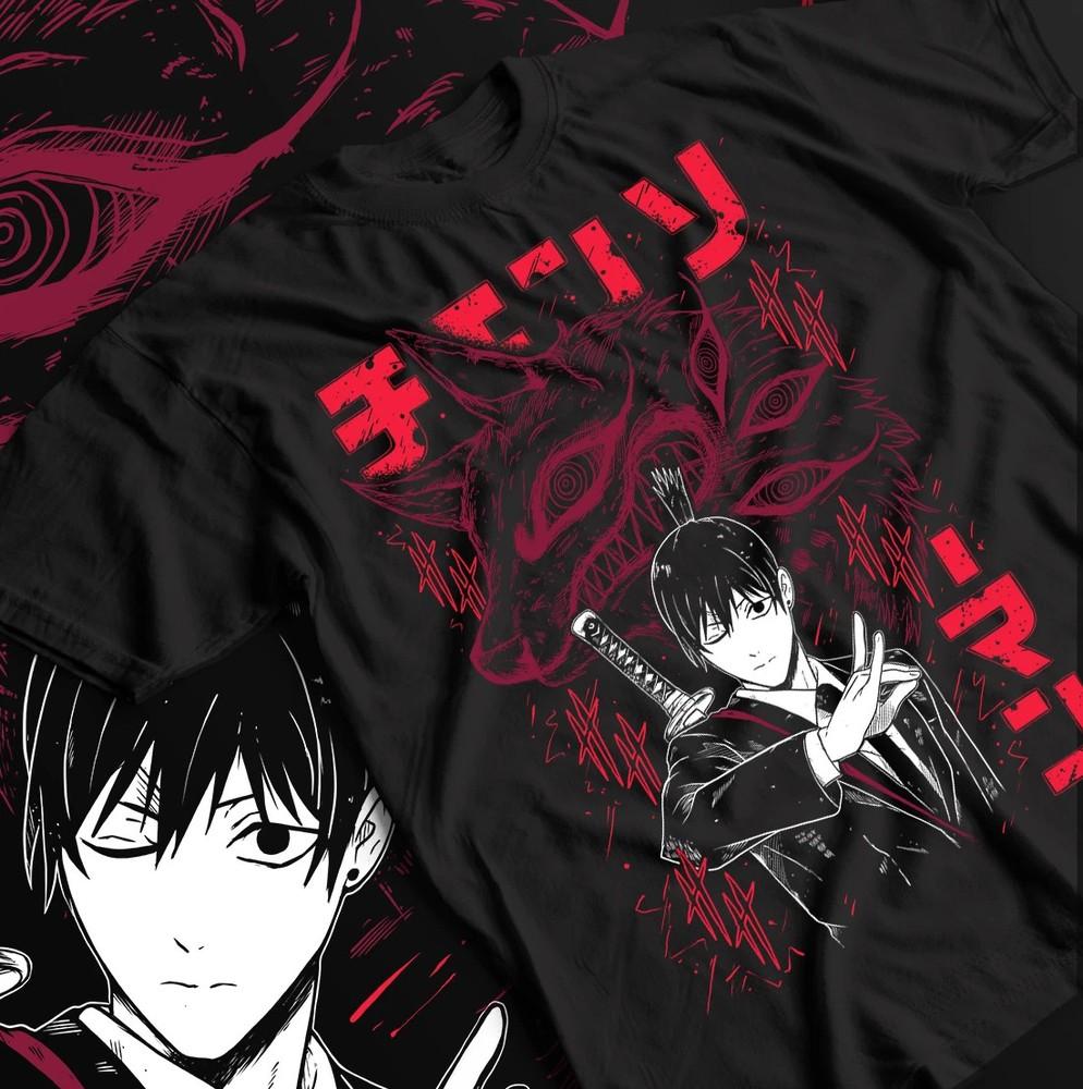 Chainsaw Man Anime T Shirt, Aki Hayakawa, Kon Fox Demon, Reze, Power Lot