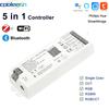5-в-1 Контроллер Tuya Zigbee Wifi Умный светодиодный диммер 2.4G RC Поддержка Alexa Google Assistant для 12В 24В CCT RGB RGBCCT COB ленты