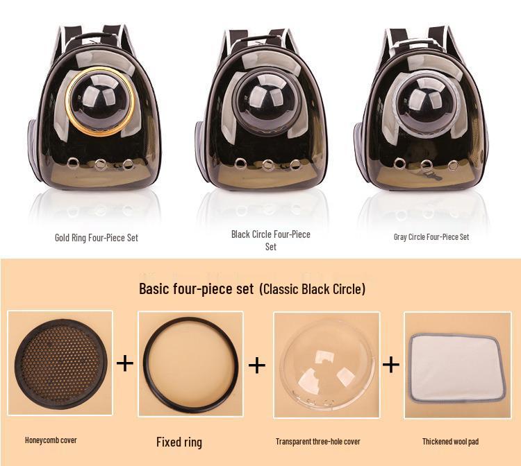 Прозрачный рюкзак для кошек и собак - Большая сумка для выгула питомцев