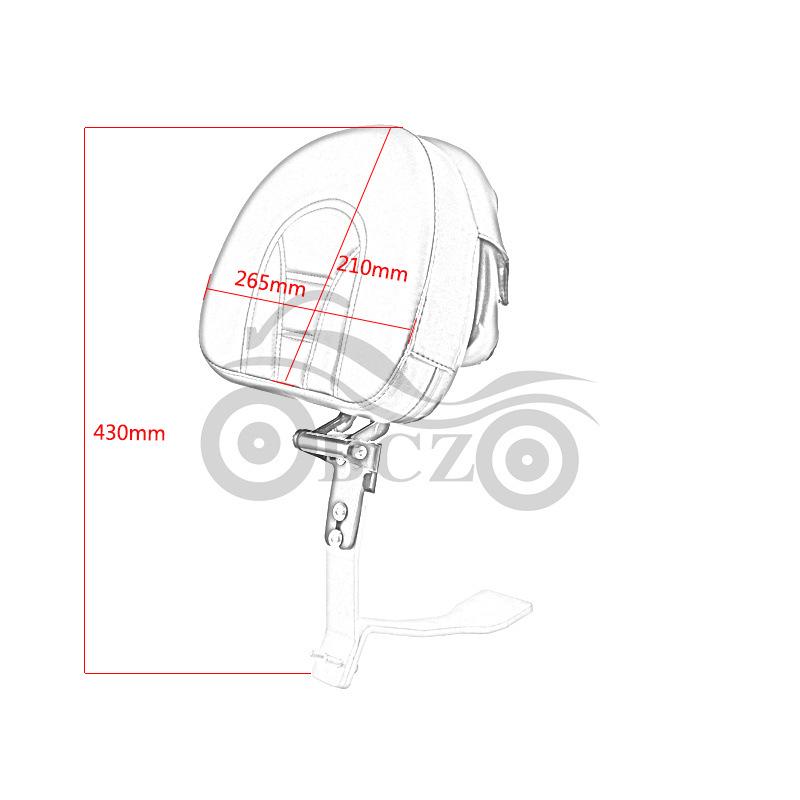 Modified Driver Backrest with Two Horizontal Bars for Bombardier Spyder RT 2008-2017 Motorcycle