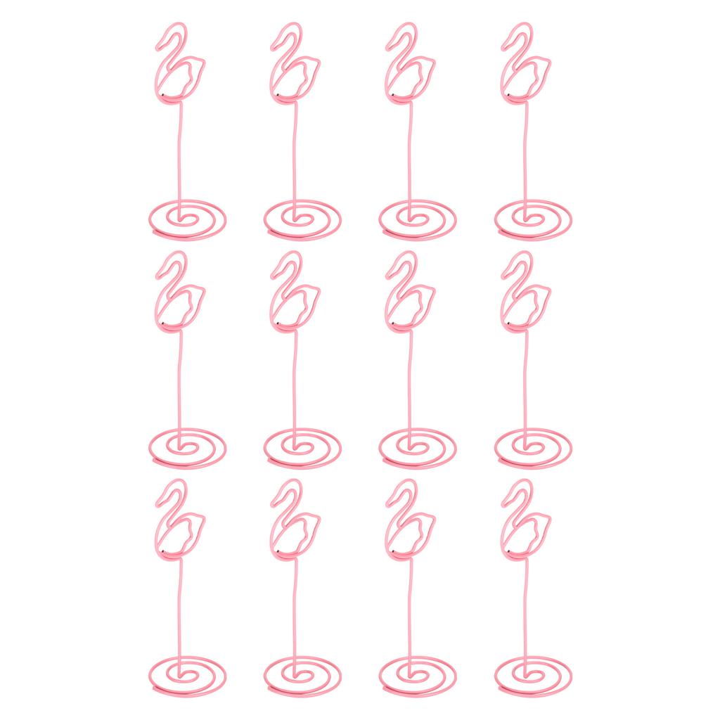 12 шт. фотозажим в виде лебедя с основанием из железной проволоки для настольных карточек, товаров для дома, бизнеса и рукоделия