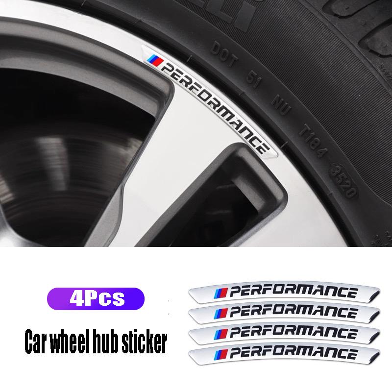 BERV3 Car Wheel Hub Aluminum Alloy Sticker Decorative Accessories For BMW X1 X2 X3 X5 X4 X6 X7 iX3 F20 F10 F07 E70 E46 E90 E92 E