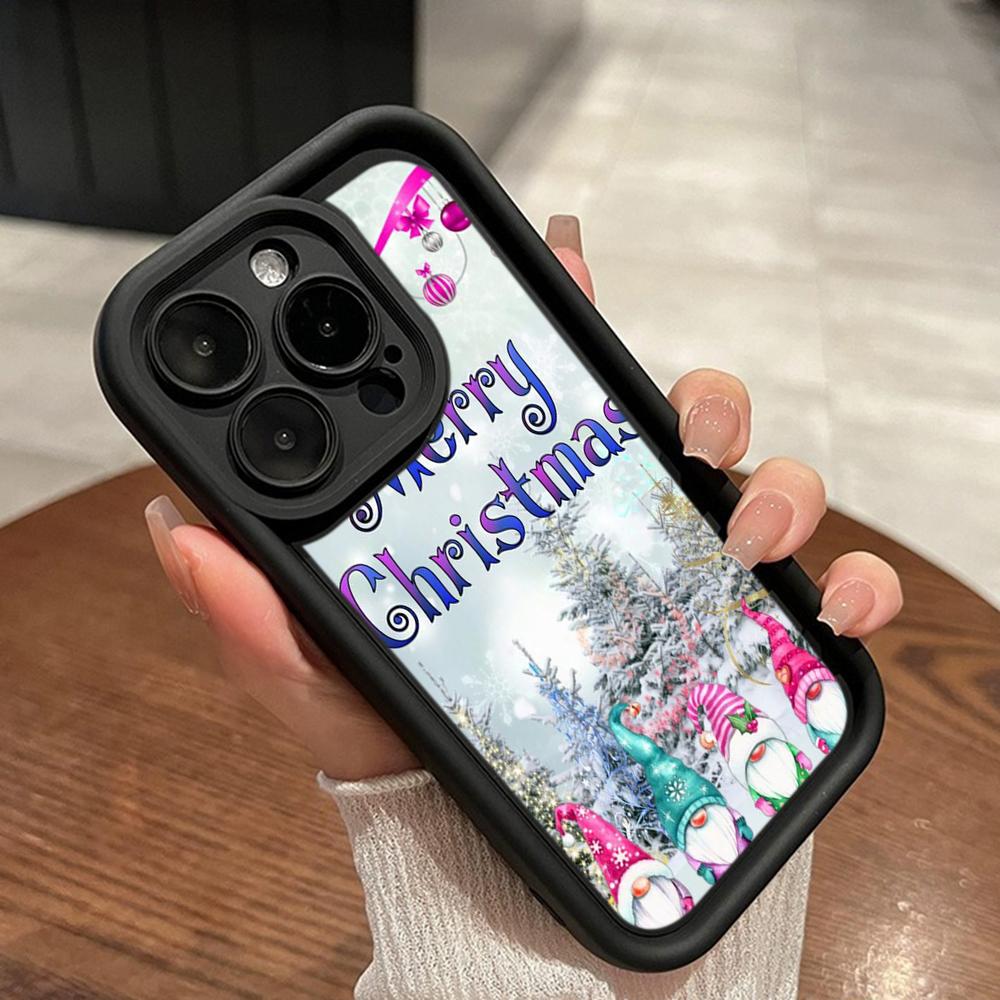 Ae116 Веселого Рождества С Новым годом художественные чехлы для телефонов iPhone 16 14 13 11 Pro Max 15 7 8 6s Plus 12 mini XR XS Max Angel Eye Ladder Защитный чехол