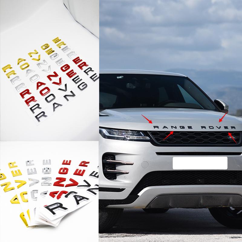 3D ABS Car Hood Badge Bonnet Sticker Range Rover Emblem Accessories For Land Rover Range Rover L320 L322 L405 L494 Vouge Evoque BQ8