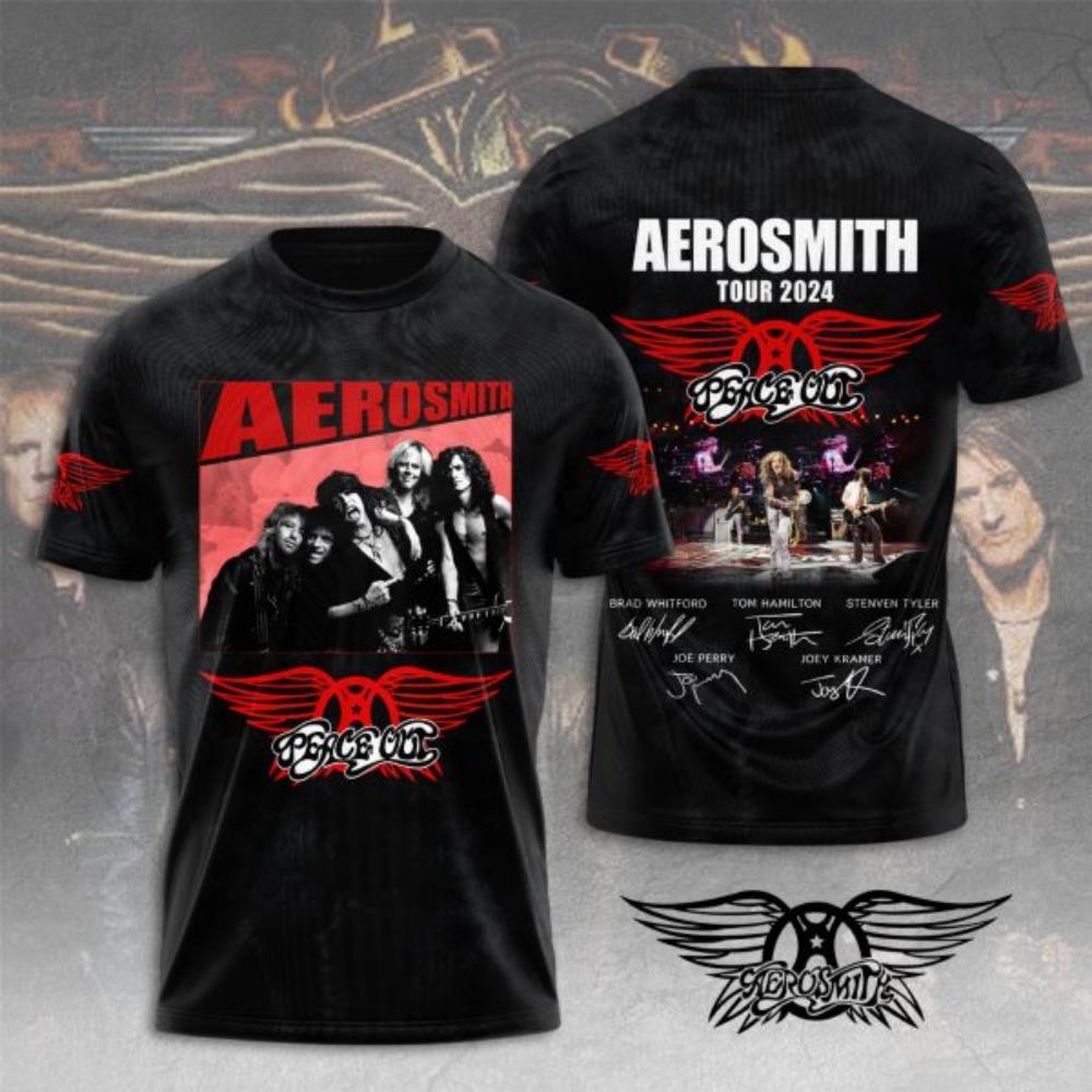 Мужская футболка Рок-группа Aerosmith 3D-печать футболки Мужчины Женщины Хип-хоп Короткий рукав Футболка Оверсайз Уличная одежда Топы Одежда