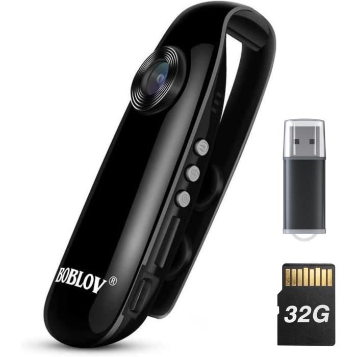 Mini Caméra - BOBLOV - 007 - Full HD 1080P - Noir - Connectivité Filaire