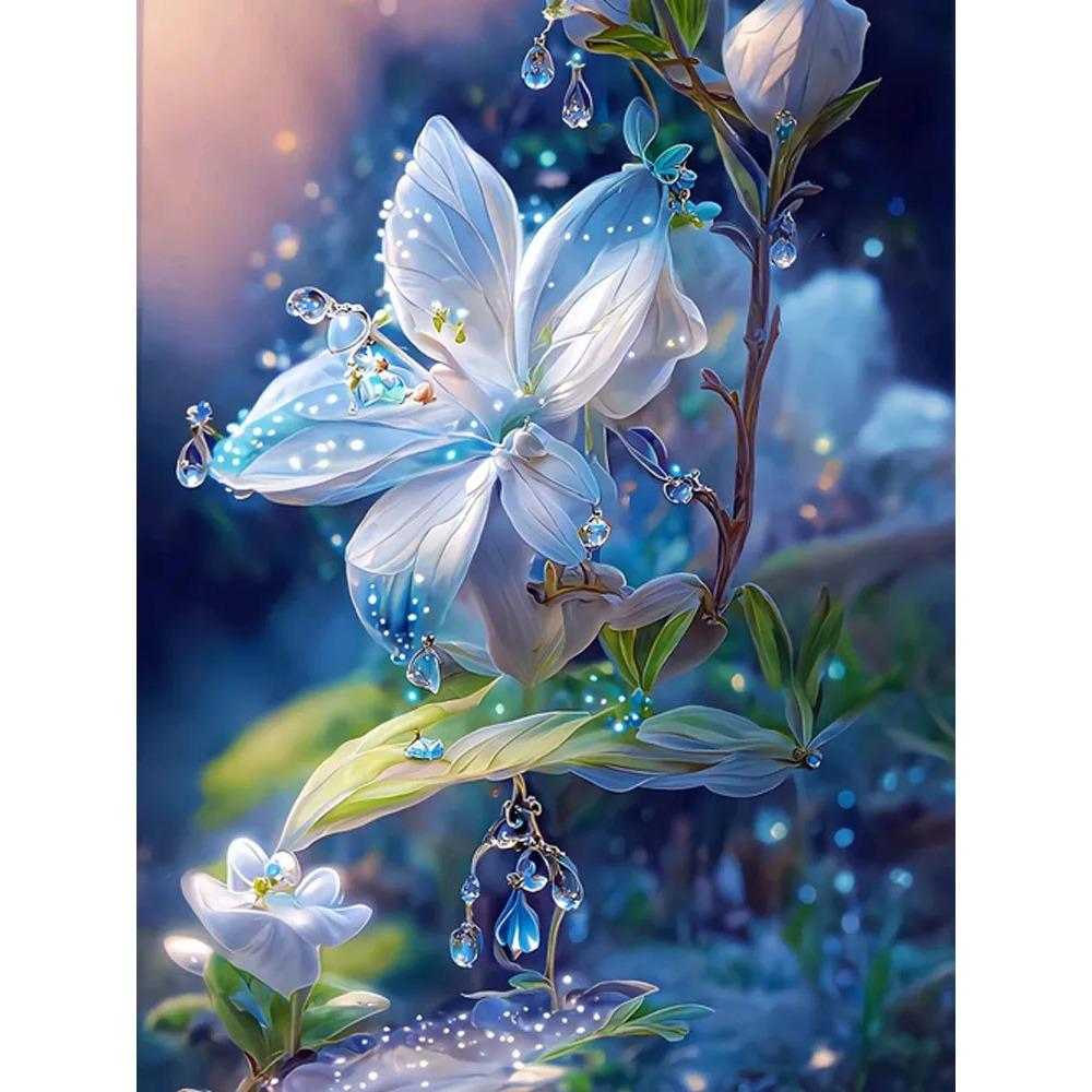 Алмазная картина, полная дрель, красивая круглая алмазная живопись, ручная работа, кои, синий цветок, животное, сделай сам, алмазная мозаика, картина, украшение для дома