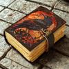 Кожаный блокнот-гримуар, готический блокнот, книга заклинаний теней «Ворон», винтажный дневник ведьмы — подарок для женщин, подарки на Хэллоуин.