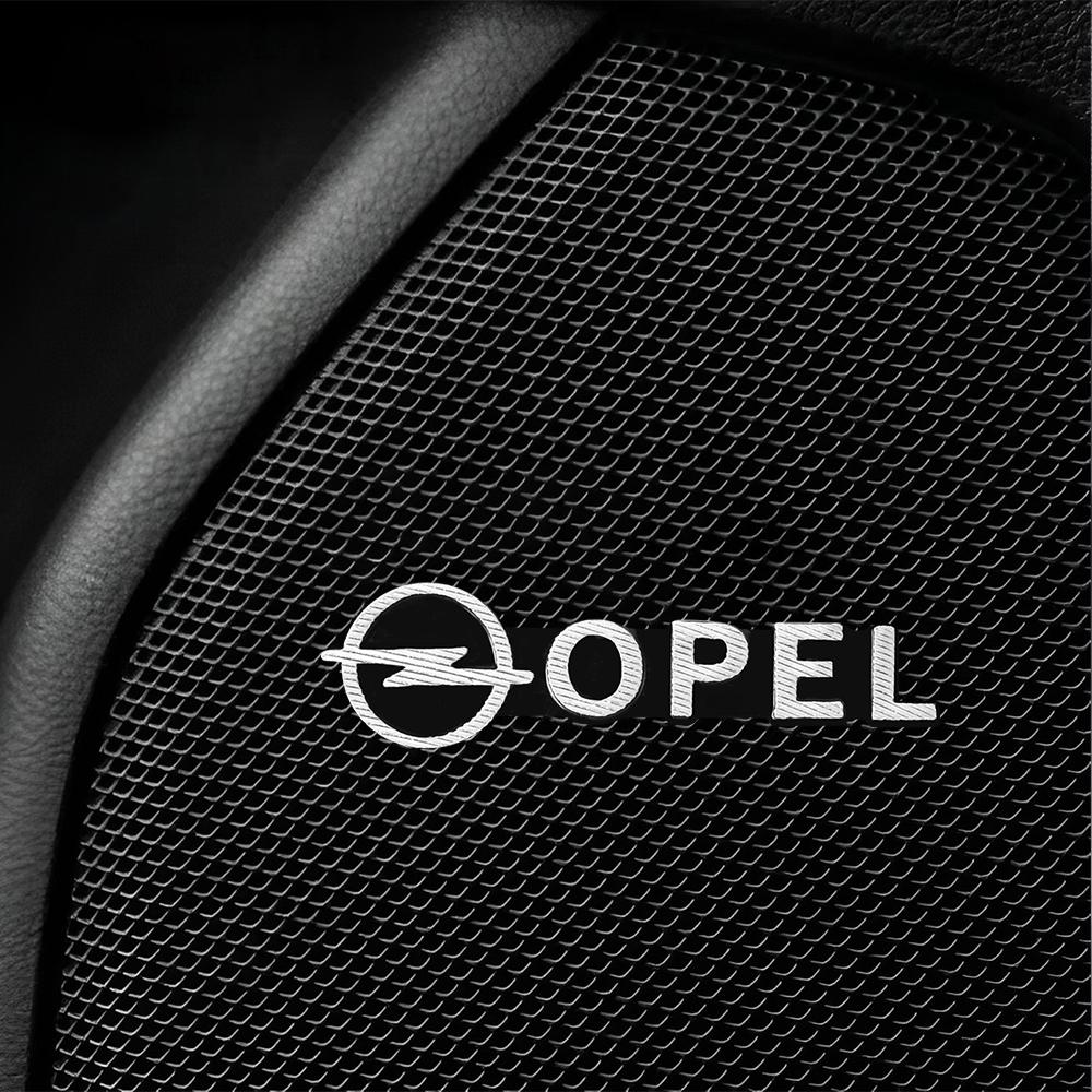 Aluminum Car Styling Interior Audio Speaker Badge Sticker Decor Accessories For Opel OPC Astra K Vivaro Corsa Zafira Insignia
