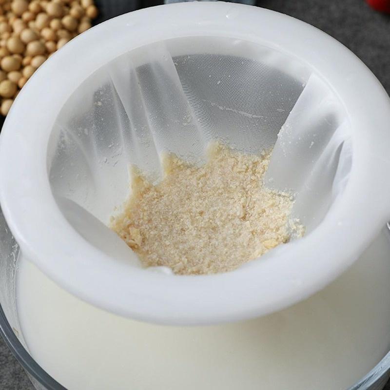 Кухонный ультратонкий сетчатый фильтр 200/400 меш, кухонная ложка-фильтр из нейлоновой сетки, подходит для соевого молока, кофе, молока, йогурта