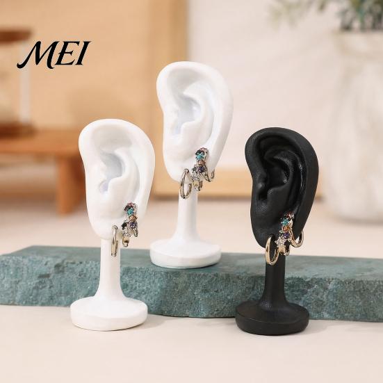 Earring Holder Human Ear Holder, Shaped Jewelry Stand, Storage Three-dimensional Stand Organizer, Display for Home Dresser Store Counter Use