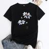 Summer Women's Clothing Flower Print Pure Cotton Loose Casual Round Neck Plus Size Short Sleeved T-shirts Women's