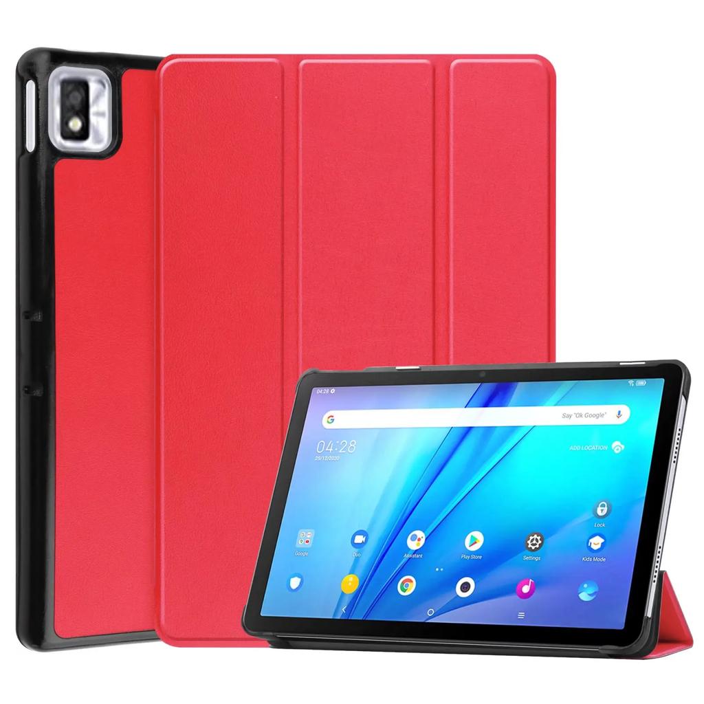 For TCL Tab 10s 9080G 10.1 Inch 2021 Tablet Case Tri-fold Folding Slim PU Leather Stand Cover for TCL 10 9081X 10.1" Case Funda