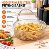 With Handle Stainless Steel Fry Basket Stainless Steel Fry Grill Basket  French Fries Serving