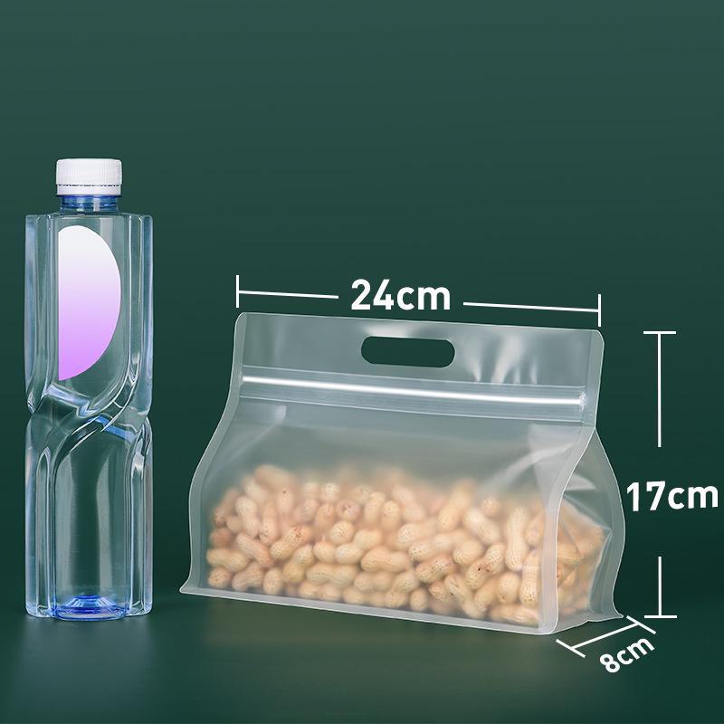 Матовый прозрачный пакет для упаковки чая и еды с восьмисторонним запечатыванием, с пряжкой и самоподдерживающейся конструкцией