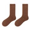 1 Pair Women Winter Socks Thickened Coral Fleece Mid-tube High Elasticity Wrapping Anti-slip Floor Socks Comfort Warmth Sleeping Socks