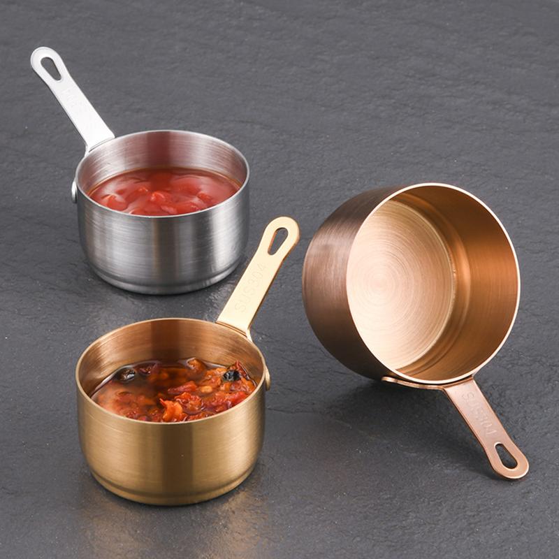 304 Нержавеющая сталь Соусник Стаканчик С Ручкой Мини Соусник Для Вечеринки Банкета Пикника Соус Приправы Чаши Главная