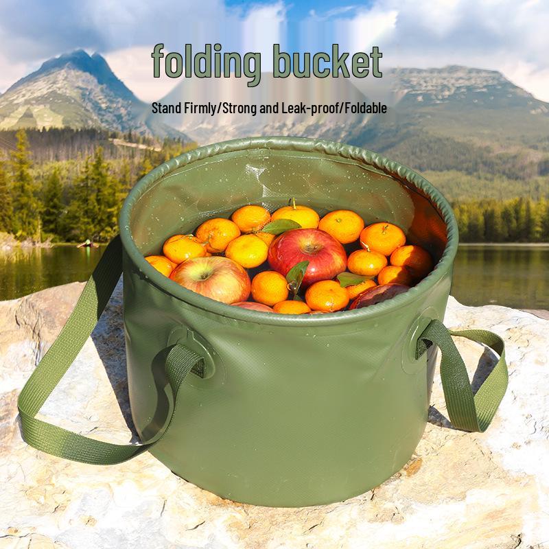 Большой портативный складной таз для путешествий: Многоразовое использование для мытья фруктов, лица и ног - Идеально для кемпинга и пикников