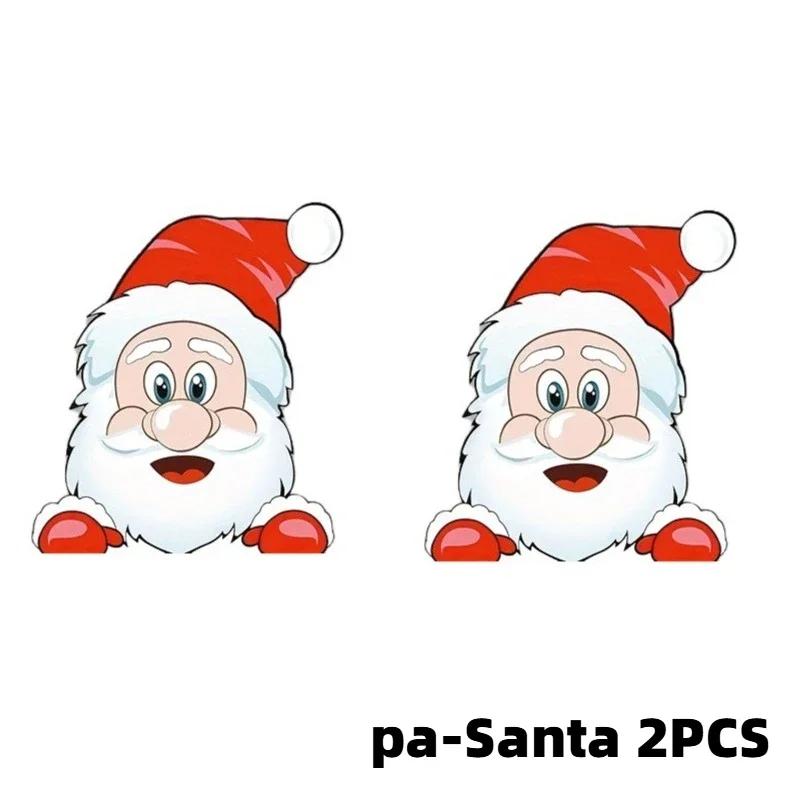 Christmas Car paper Merry Christmas - Waterproof Santa Claus and reindeer window decorations - Christmas decorative decals
