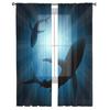 Shark Silhouette Curtain Window Tulle For Living Room Bedroom The Kitchen Window Treatment Decorations Curtains