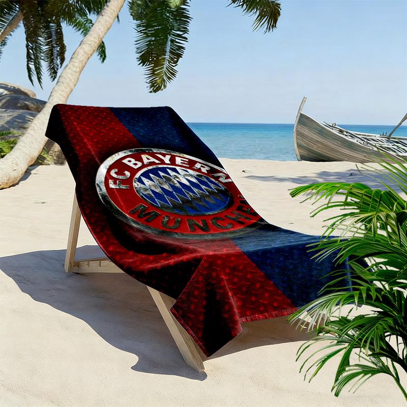 FC Bayern Munich: Passion Field beach towel Beach towel for vacation photos Outdoor camping swim Absorbent bath towel seaside printing beach Fashion