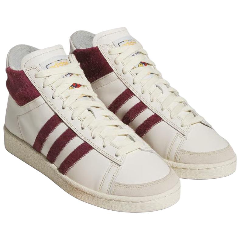 Adidas Originals X The Mark Gonzales Jabbar Удобная посадка Высокие кеды для скейтбординга Унисекс Кроссовки Белые JR4891