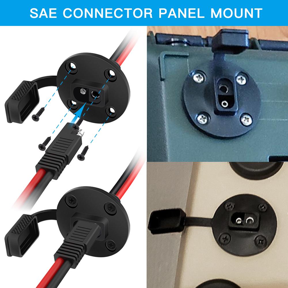 12AWG SAE Quick Connector Harness Водонепроницаемый SAE Удлинитель Адаптер Боковая Стенка Порт для Зарядного Устройства Солнечной Панели