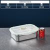 Глубокий контейнер для хранения продуктов из нержавеющей стали