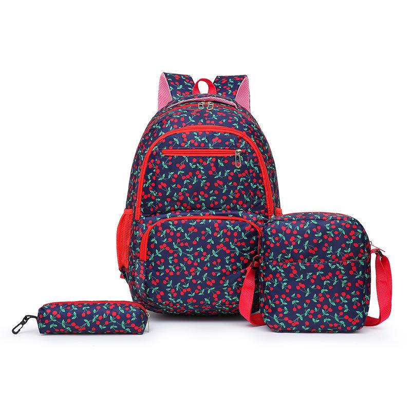Женский комплект из трех рюкзаков для учеников младших классов, школьный ранец с сумкой через плечо, сумка для ручек
