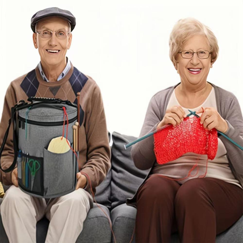 Хранение крючков и спиц Сумка для хранения вязальной пряжи Портативная сумка-тоут для любителей вязания своими руками