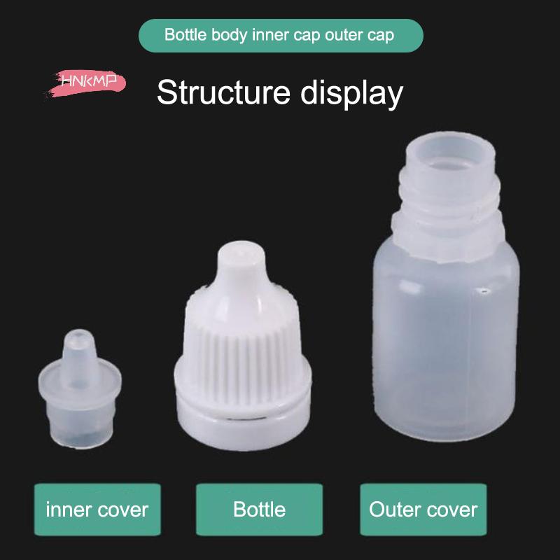 5Pcs Empty Plastic Dropper Bottles 3/5/10/15/20/30/50/100ml Squeezable Refillable for Paint Beauty Oil Ink Cosmetics Storage