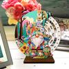 Special Shape Flowers Butterfly Diamond Painting Spinning Calendar 5D DIY Diamond Calendar Tabletop Decoration for Desktop Decor