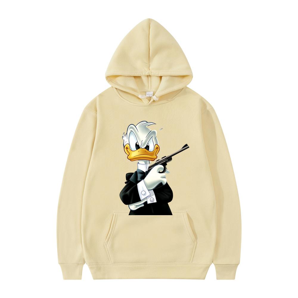 Дисней Дональд Дак Мультфильм Аниме Женский Пуловер Топы Весна Осень Худи Мода Спорт Пара Оверсайз Толстовка Одежда