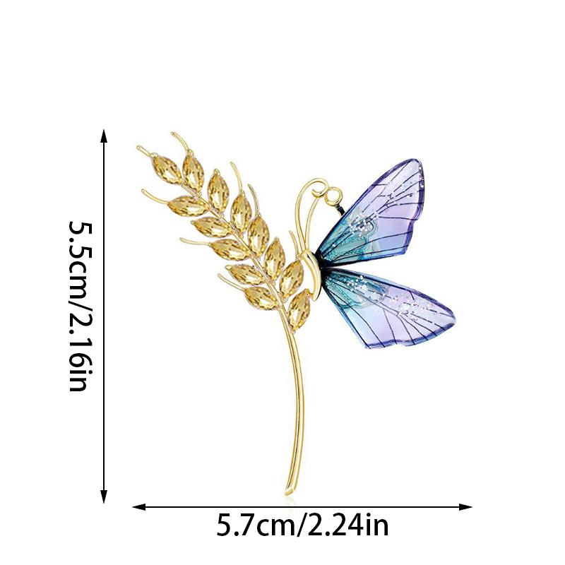 Брошь-бабочка-стрекоза-пчела, насекомое, эмаль, жемчуг, кристалл и стразы, корсажные броши