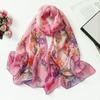 Women's Fashion Long Soft Flower Print Scarf Shawl Chiffon Scarves Beach Scarf