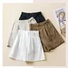 7 Colors Into Summer Cotton and Linen Waist Elastic Wide-leg Pants Shorts Women's Loose Casual Large Size Five Point Pants