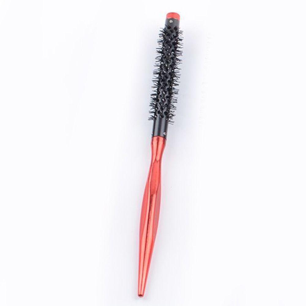with Smooth Handle Small Curling Brush Styling Hair Brush Nylon Bristles Roller Brush Mini Quiff Roller Portable Curling Brush