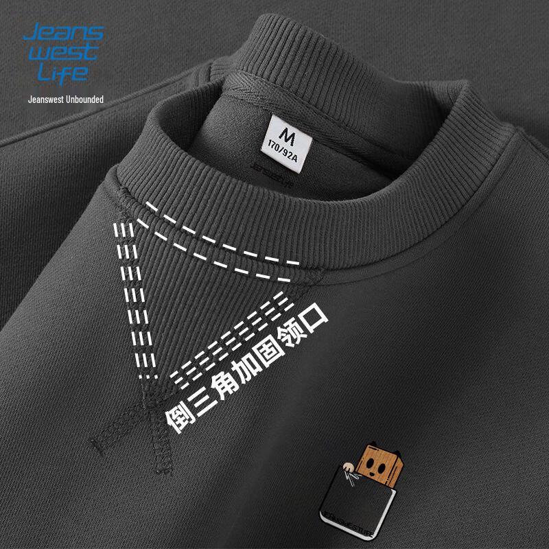Мужская толстовка с круглым вырезом из тяжелого трикотажа Jeanswest
