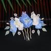 Earring Hanfu Hair Stick Pearl Flower Hair Comb Chinese Style Hairpin Set  Hairstyle Design Tool