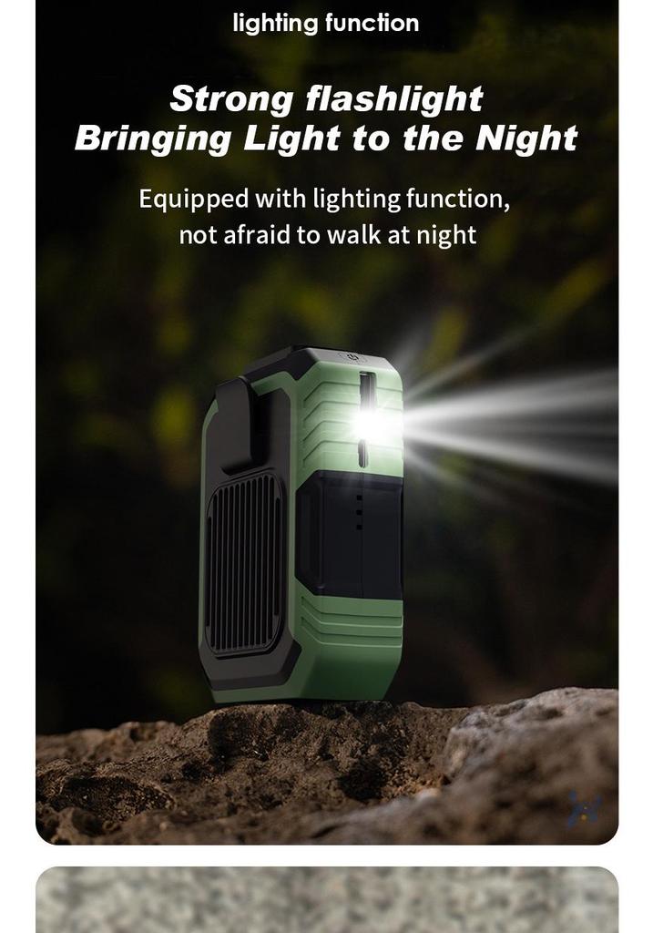 Portable USB Cross-body Waist and Neck Fan for Outdoor Use