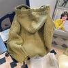 Осенние женские кардиганы с капюшоном Женские Чистый Винтаж Нежные Мягкие Повседневная Уличная одежда Студенческие Молодежные Простые Свитера Корейский стиль