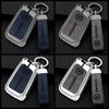 JKFB8 Zinc Alloy Leather Car Flip Remote Key Case Cover Holder Shell for Skoda Octavia Kodiaq Karoq Protector Car Keychain Accessories
