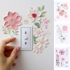 Красивые цветы Наклейка на стену с выключателем ПВХ Съемная Водонепроницаемая Наклейка Для Спальни Ванной Гостиной Домашние Декоративные Наклейки