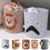 Felt Laundry Basket Elephant Pattern Laundry Hamper Kwaii Animal Storage Basket Cabinet