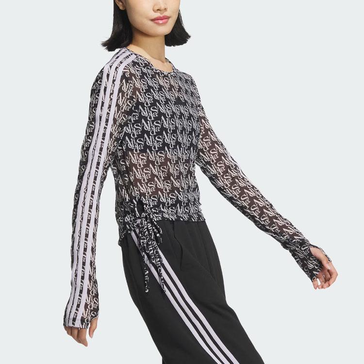 adidas Женская футболка с длинным рукавом для танцев, черные JI9790