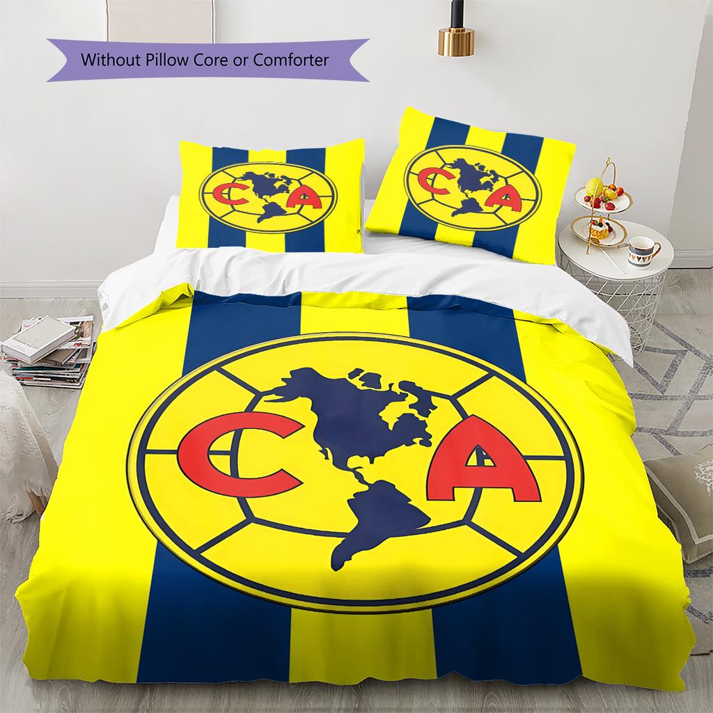 America Football Club Pattern Bedding,Quilt Set Quilt Cover Pillowcase Home Birthday Gift (1 * duvet cover + 2 * pillowcase, without core)