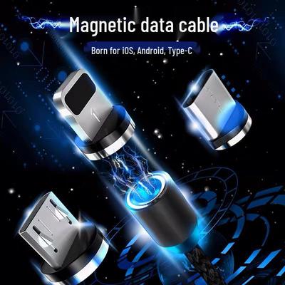 Нейлоновый магнитный кабель для зарядки 3-в-1 для устройств Android, Apple и Type-C