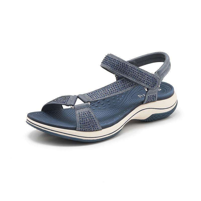 Летающие стразы Дышащие Удобные Повседневные И Универсальные Спортивные Женские Сандалии Модная Обувь для Мамы Летние Простые