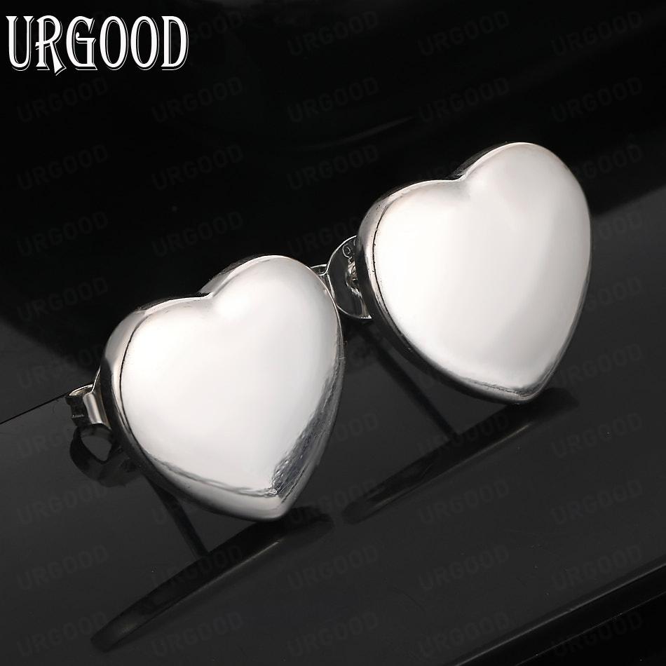 Серьги в форме сердца из стерлингового серебра 925 пробы, модные свадебные украшения
