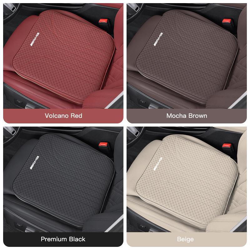 AAVH1 Ice Silk Car Seat Cushion 6CM Thick Sponge Pad Tire Valve Cap For Mercedes Benz AMG GLE GLS CLA CLE GLC CLS GLA W223 W213 W206